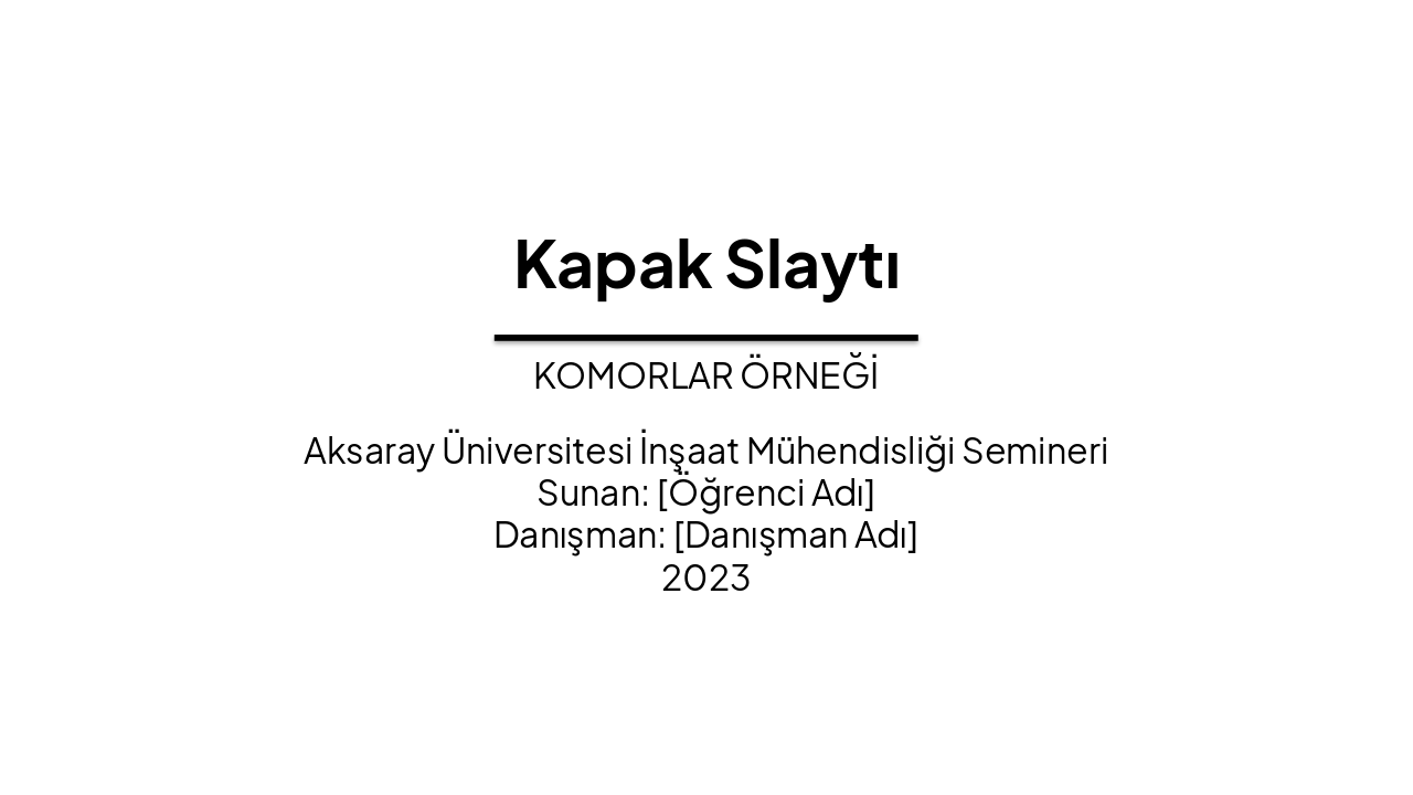 Slide 1 - Kapak Slaytı