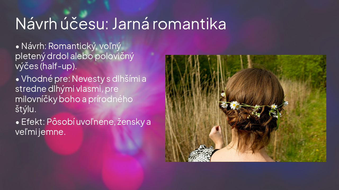 Slide 4 - Návrh účesu: Jarná romantika