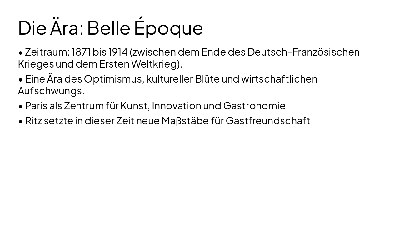Slide 4 - Die Ära: Belle Époque
