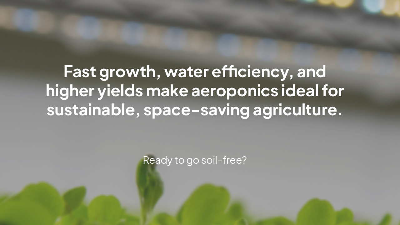 Slide 10 - Why Aeroponics?