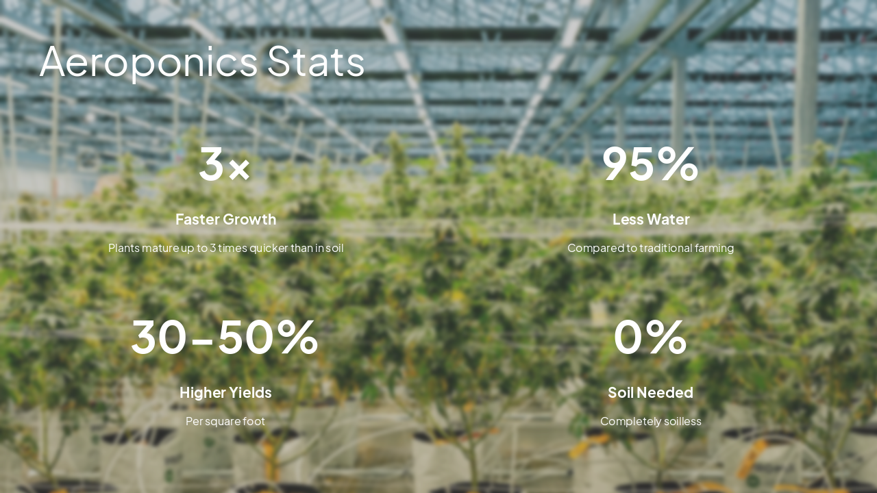 Slide 11 - Aeroponics Stats