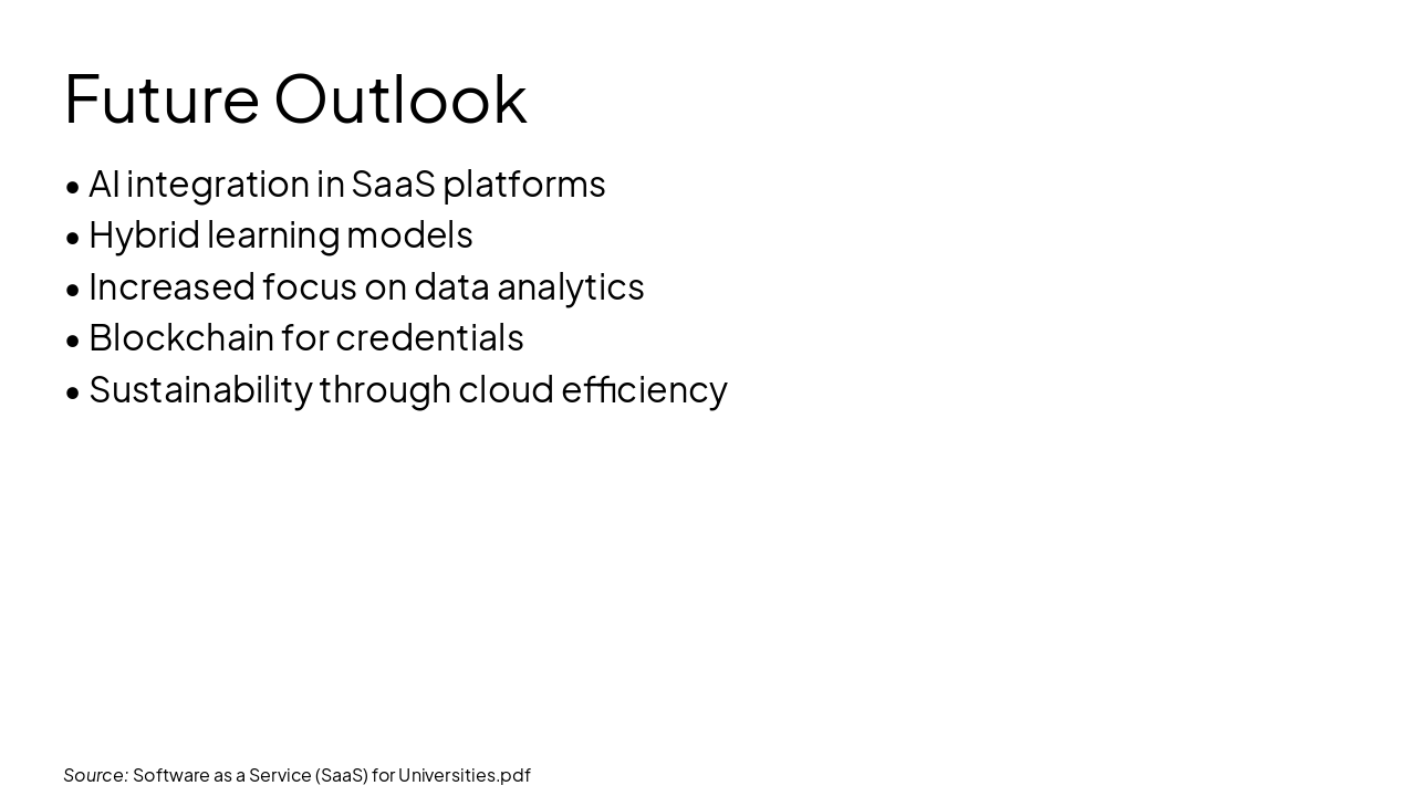 Slide 29 - Future Outlook