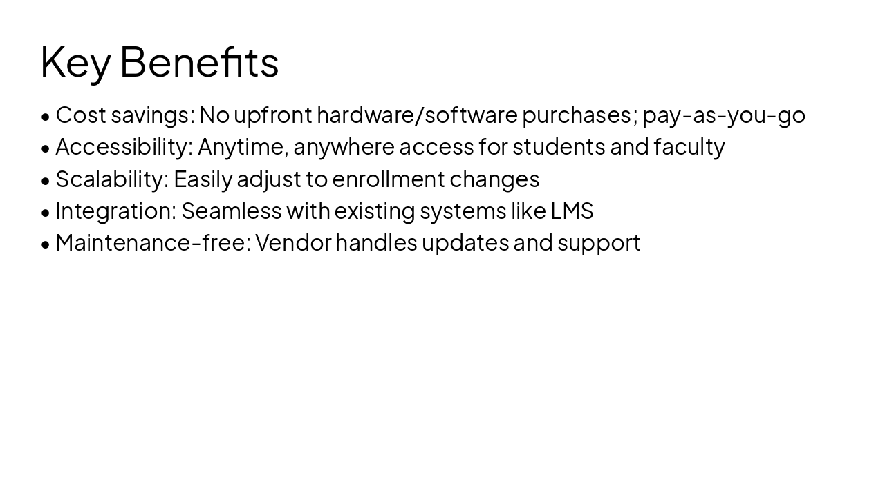 Slide 13 - Key Benefits