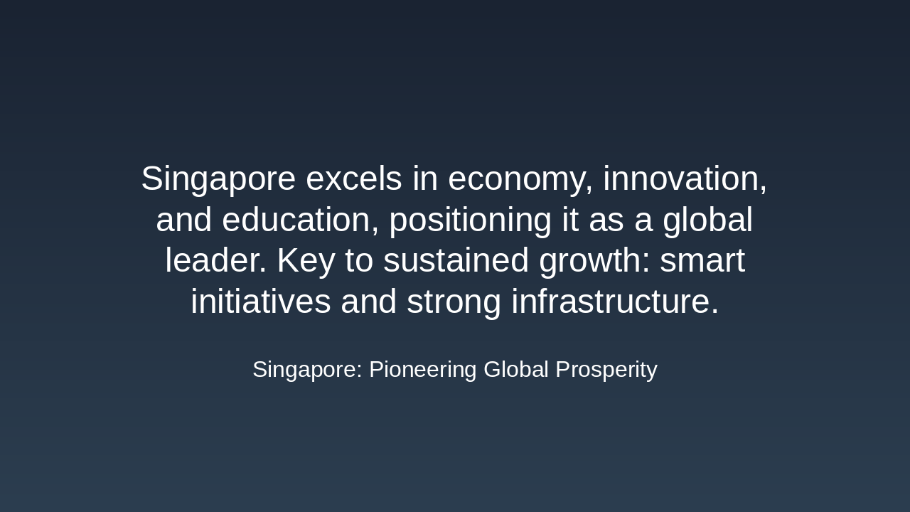 Slide 10 - Conclusion: Singapore's Economic Future
