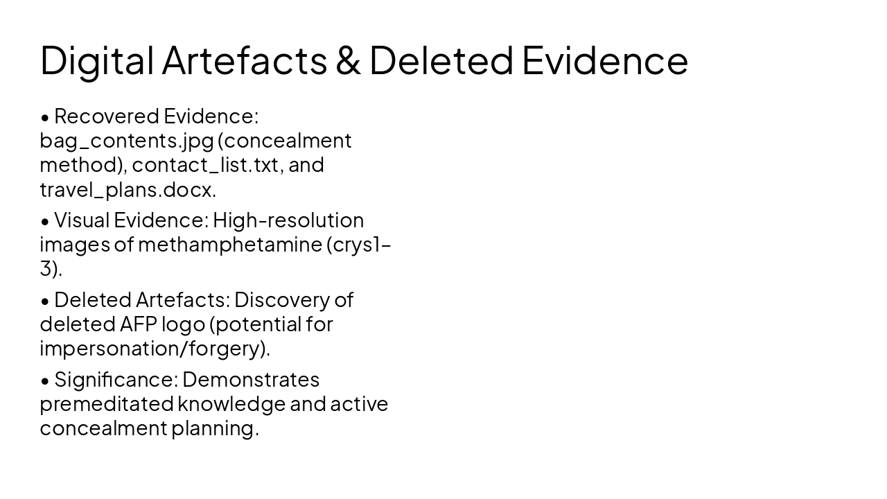 Slide 5 - Digital Artefacts & Deleted Evidence
