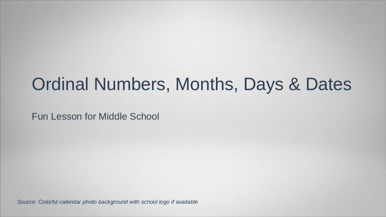 Mastering Dates: Ordinals, Months & Days