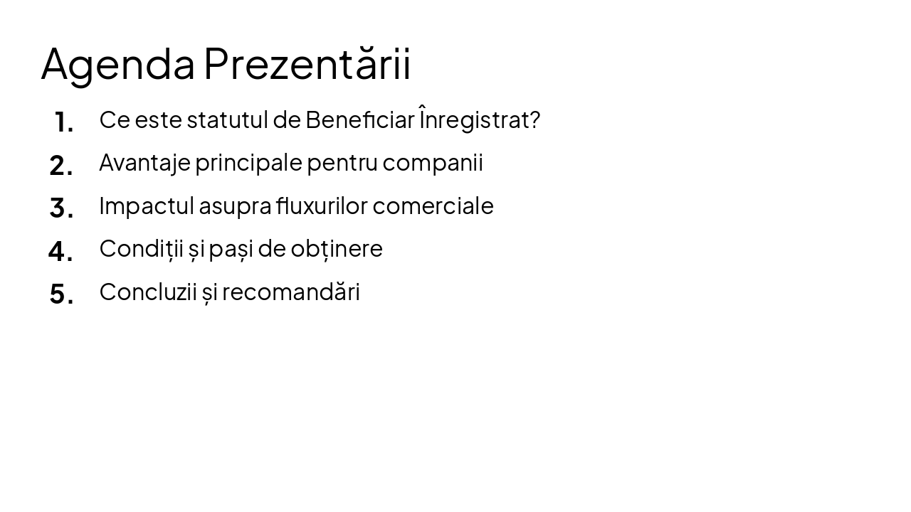 Slide 6 - Agenda Prezentării