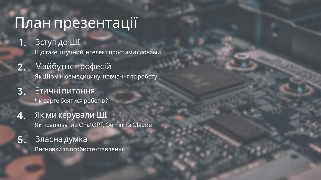 Slide 2 - План презентації