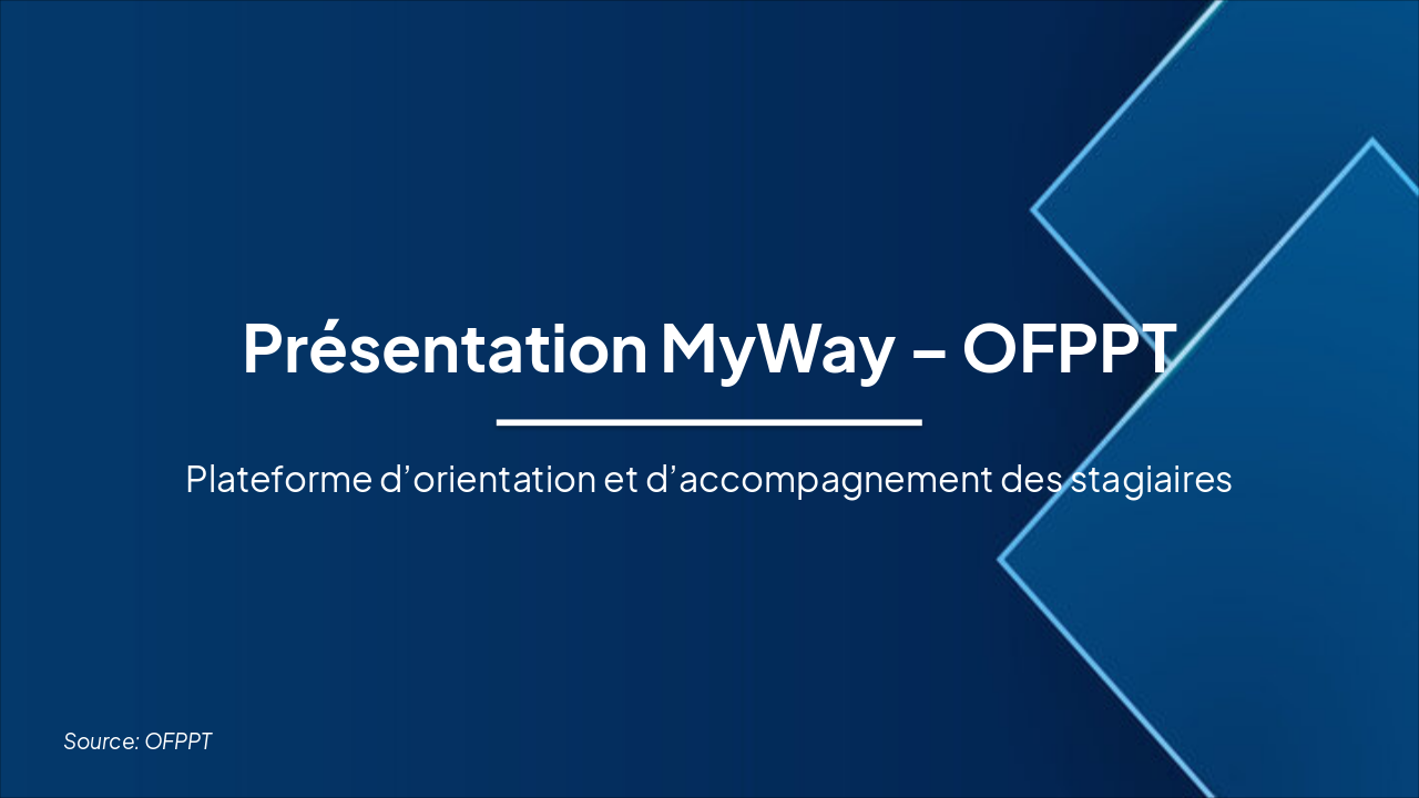 MyWay OFPPT: Trainee Orientation Platform (38 chars)