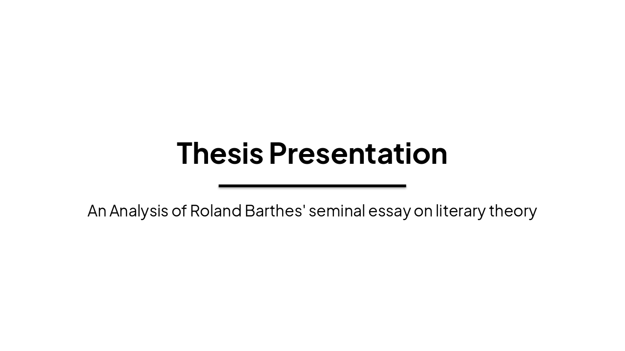 The Death of the Author: Barthes' Literary Revolution