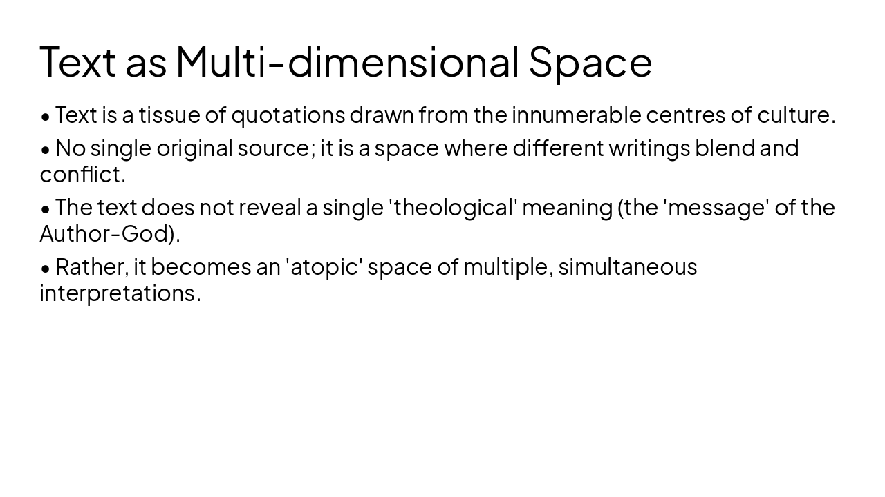 Slide 9 - Text as Multi-dimensional Space