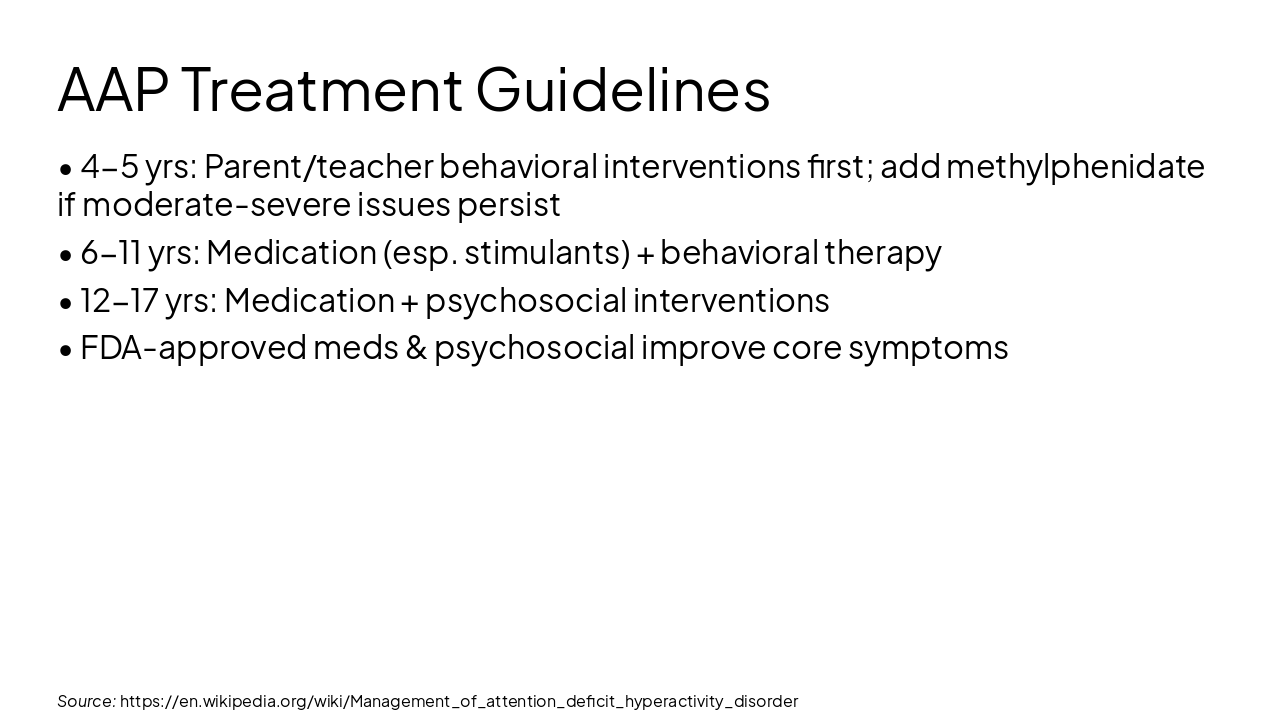 Slide 14 - AAP Treatment Guidelines