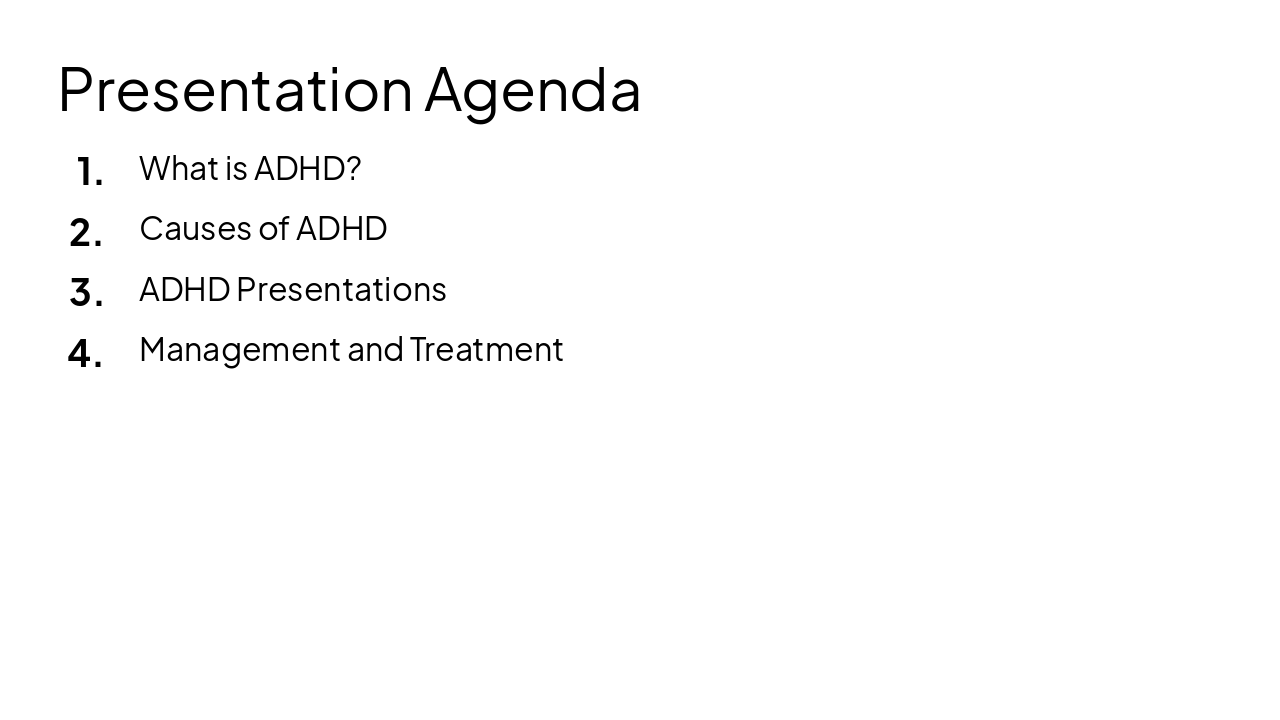 Slide 2 - Presentation Agenda