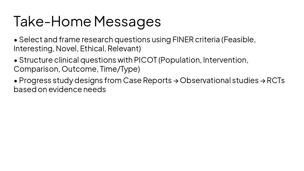 Slide 5 - Take-Home Messages