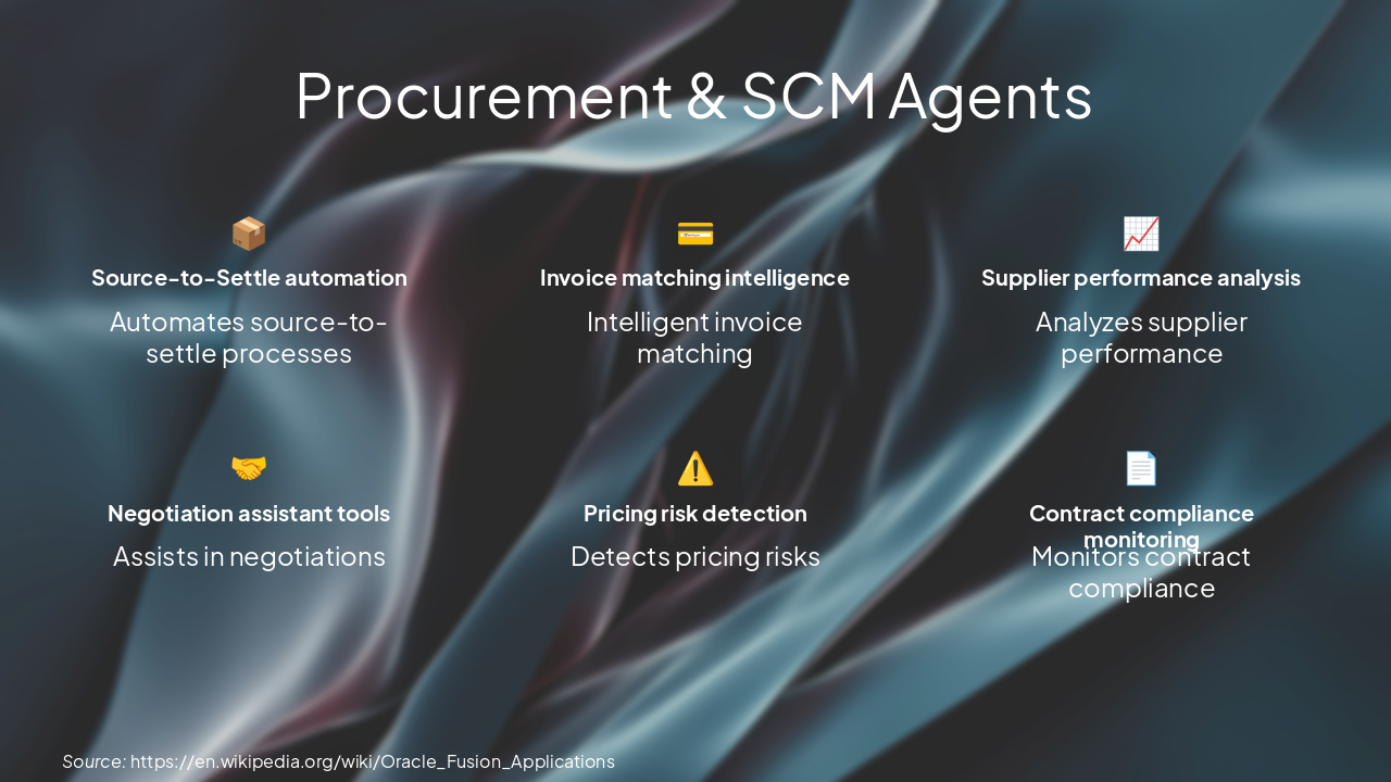 Slide 13 - Procurement & SCM Agents