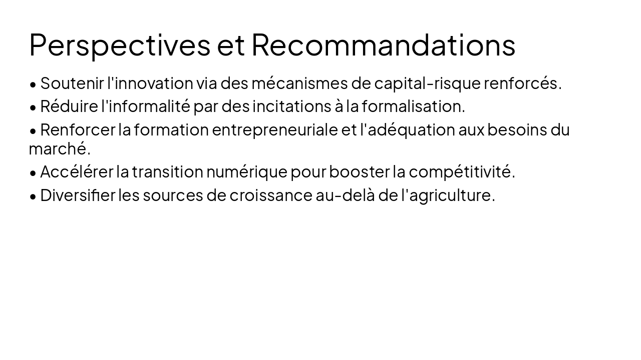 Slide 6 - Perspectives et Recommandations