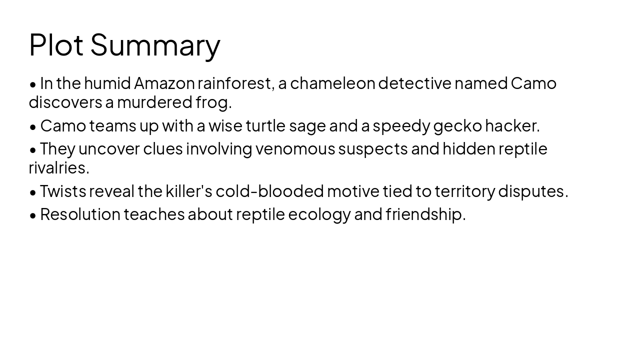 Slide 5 - Plot Summary