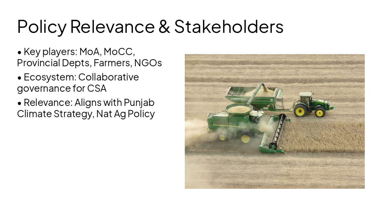 Slide 11 - Policy Relevance & Stakeholders