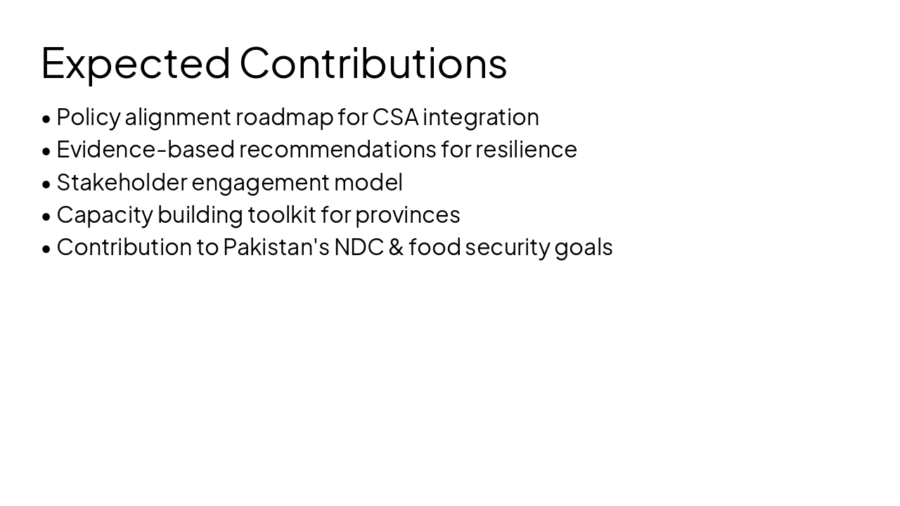 Slide 9 - Expected Contributions