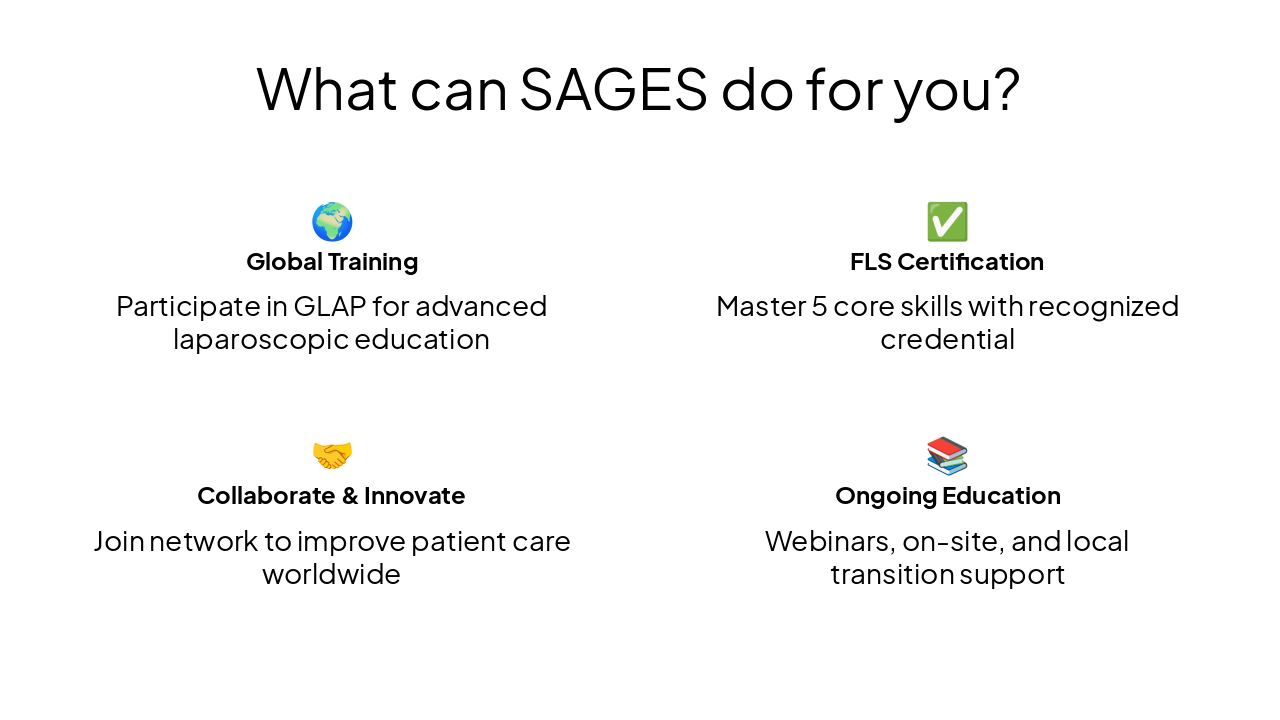 Slide 15 - What can SAGES do for you?