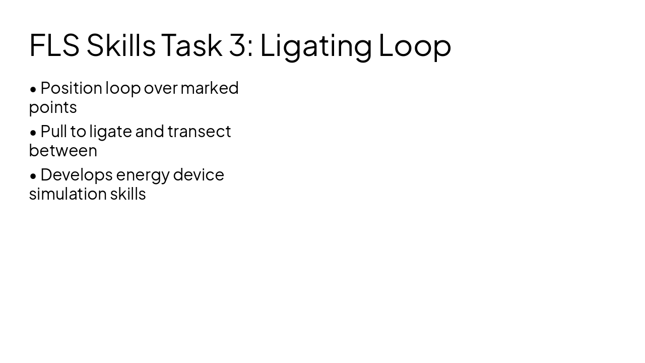 Slide 12 - FLS Skills Task 3: Ligating Loop