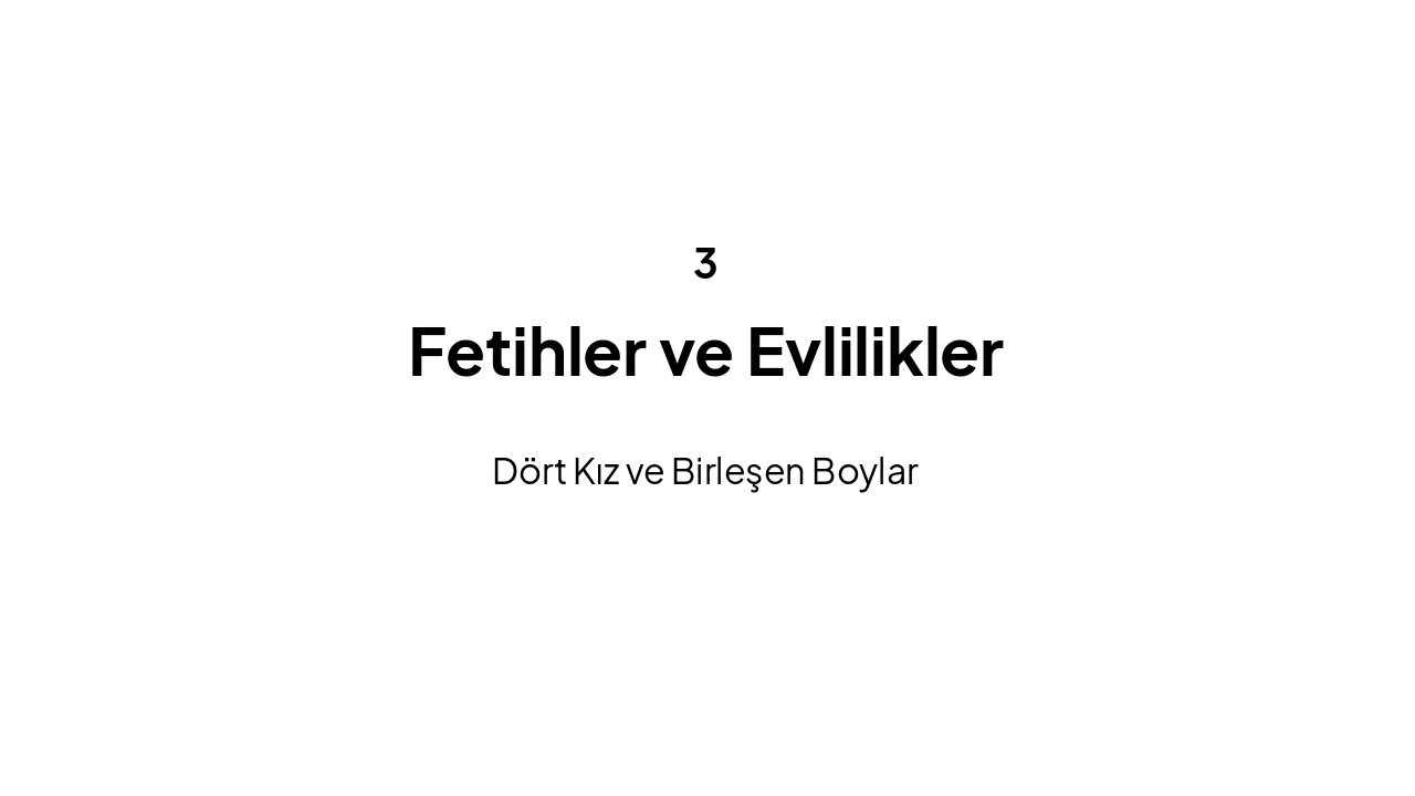 Slide 8 - Bölüm 3: Fetihler ve Evlilikler