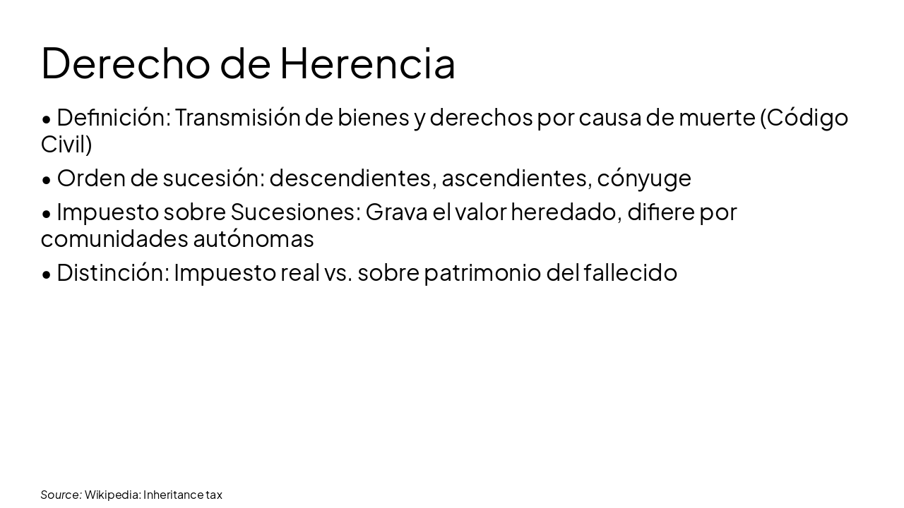 Slide 9 - Derecho de Herencia