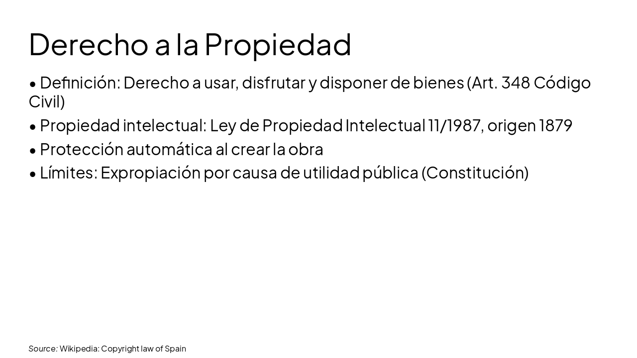 Slide 7 - Derecho a la Propiedad