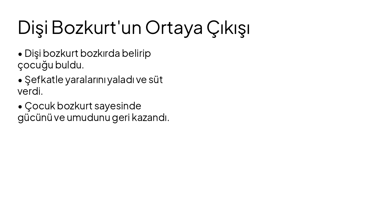 Slide 4 - Dişi Bozkurt'un Ortaya Çıkışı