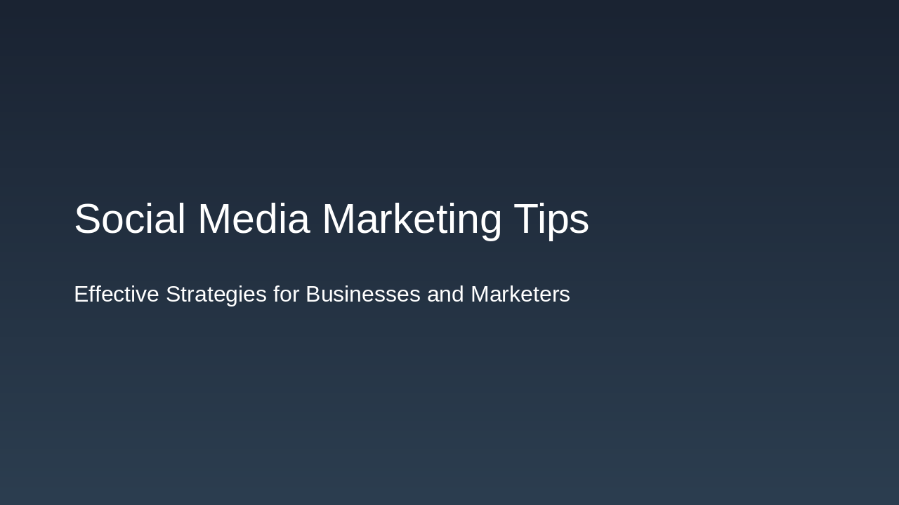 Mastering Social Media Marketing Tips