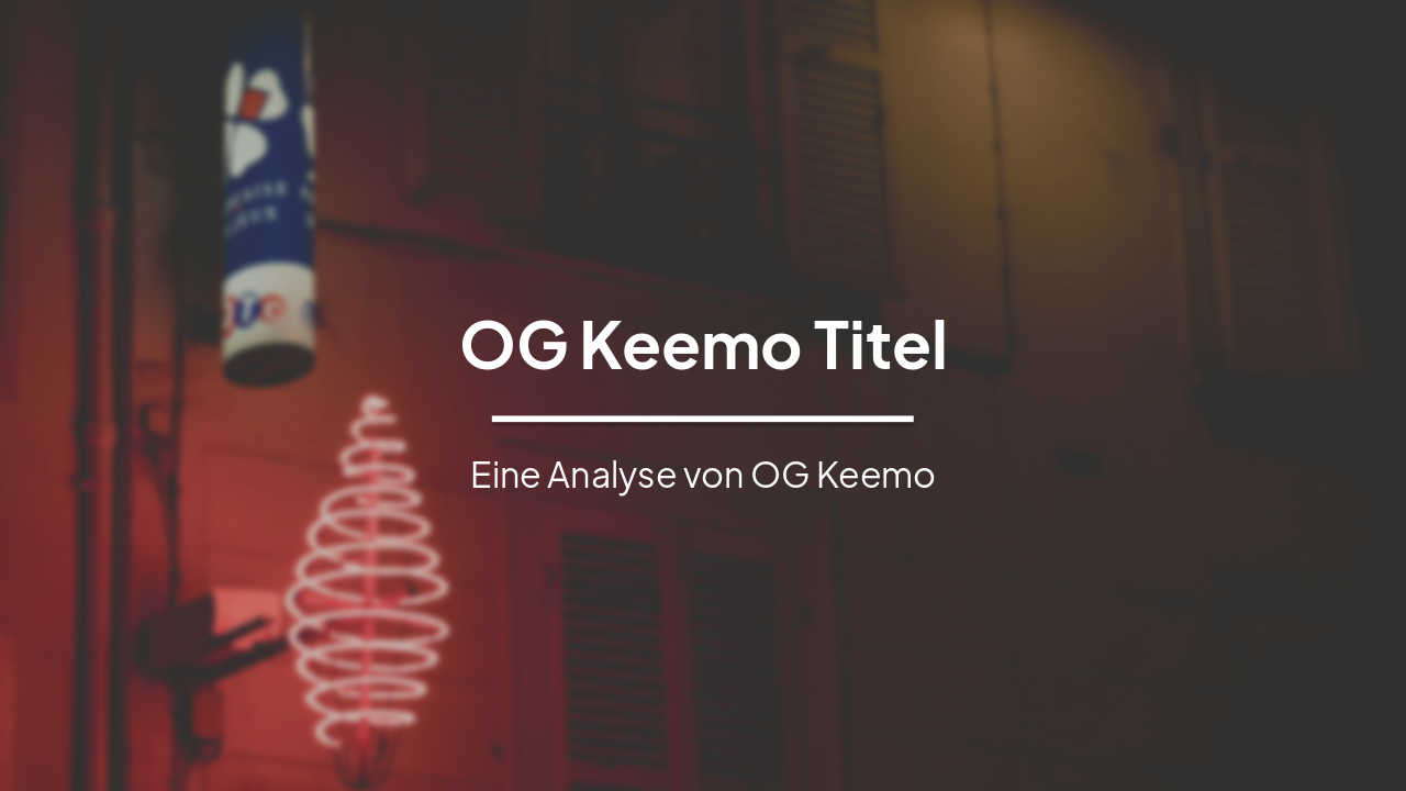 Slide 1 - OG Keemo Titel