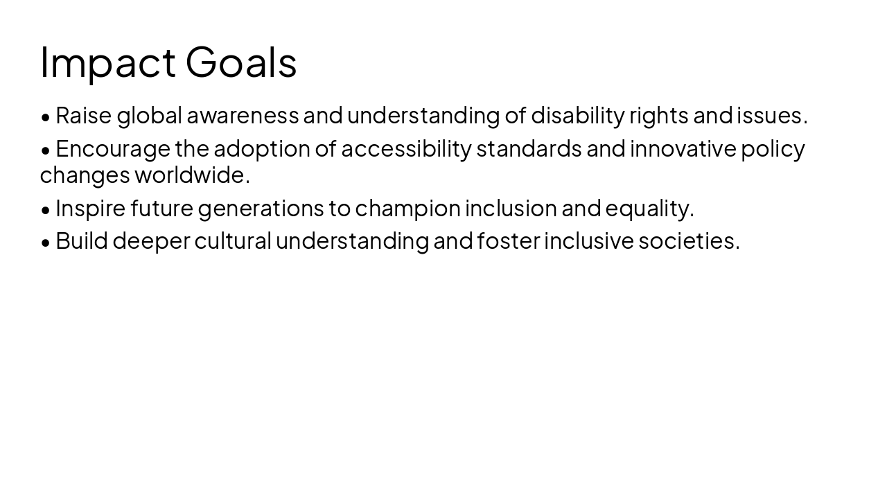Slide 11 - Impact Goals