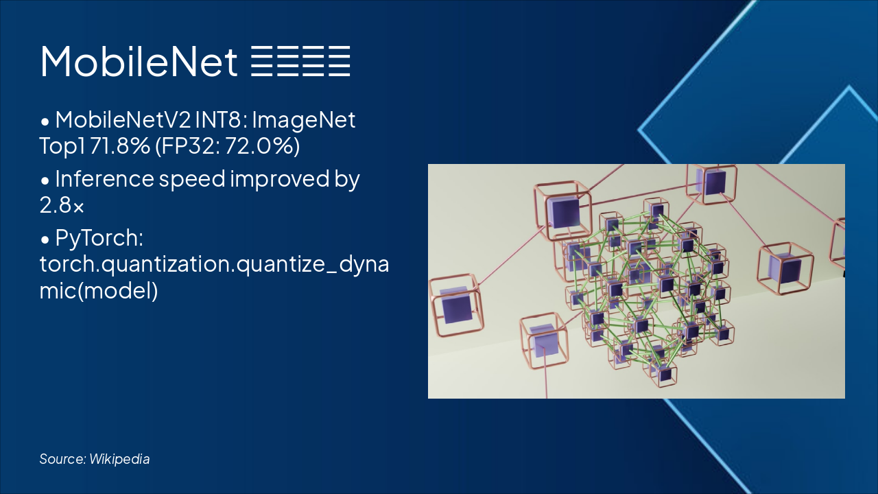 Slide 13 - MobileNet量化实验