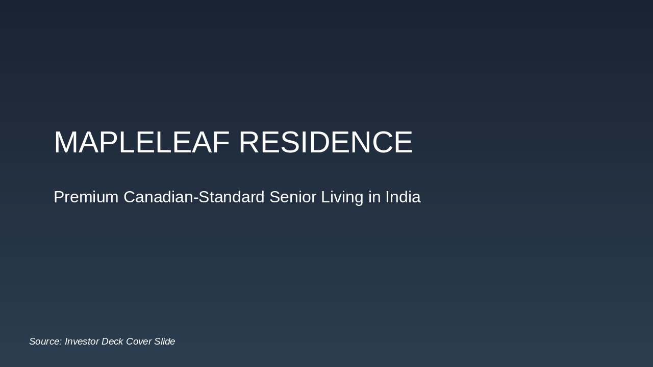 MapleLeaf Residence: Premium Elder Care in India