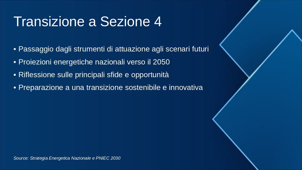 Slide 17 - Transizione a Sezione 4