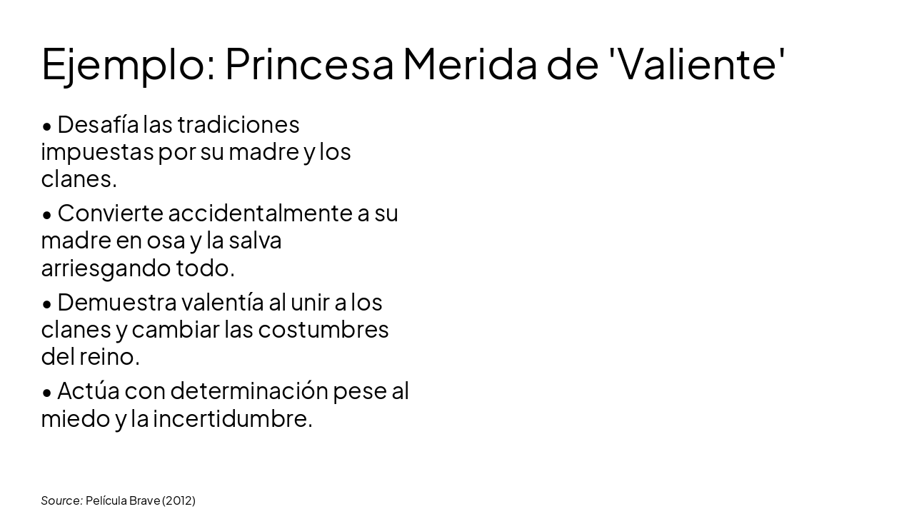 Slide 3 - Ejemplo: Princesa Merida de 'Valiente'