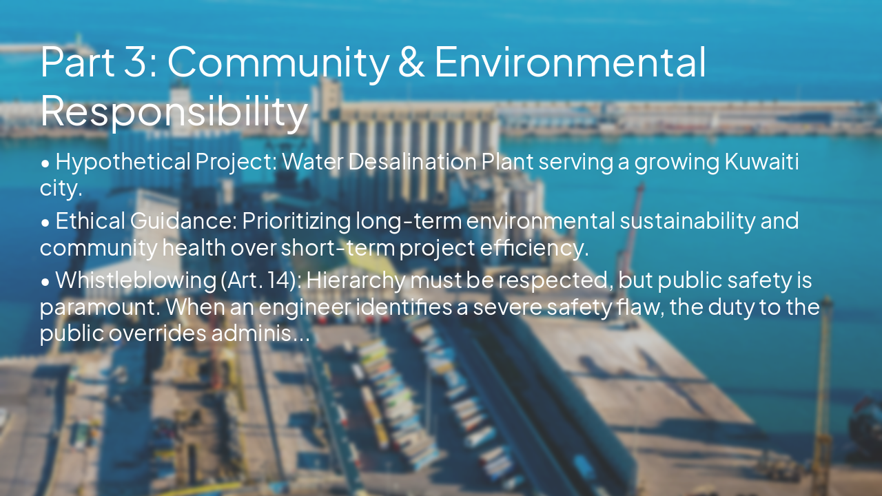 Slide 5 - Part 3: Community & Environmental Responsibility