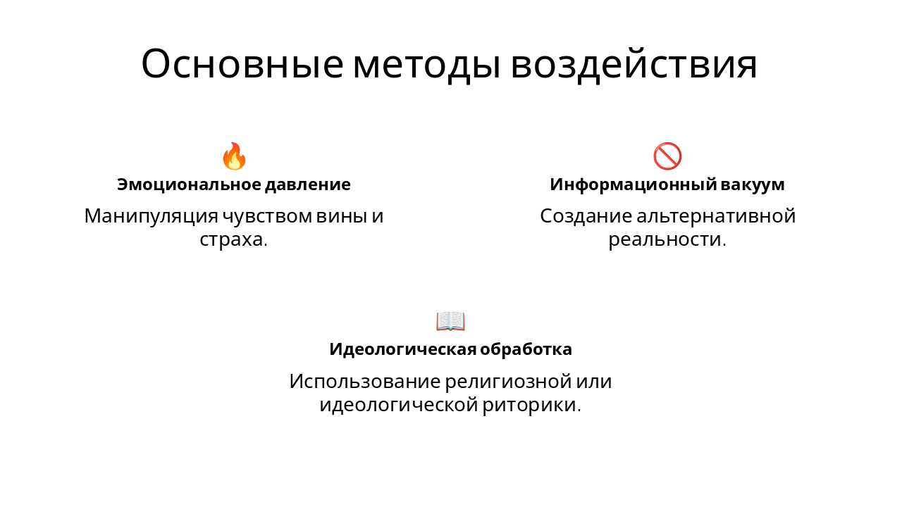 Slide 6 - Основные методы воздействия