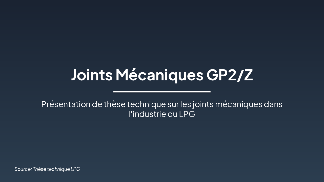Joints Mécaniques GP2/Z LPG