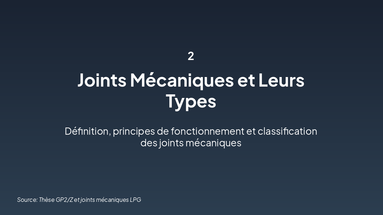 Slide 5 - Joints Mécaniques et Leurs Types