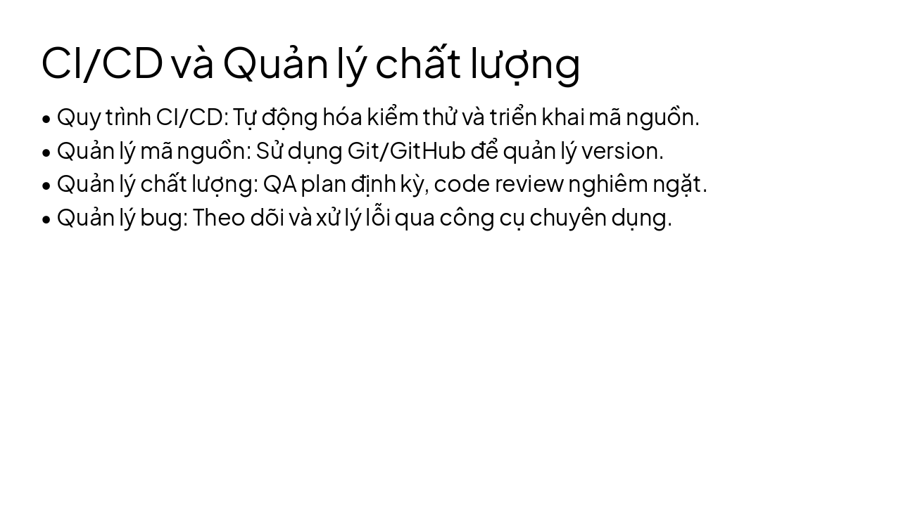 Slide 35 - CI/CD và Quản lý chất lượng