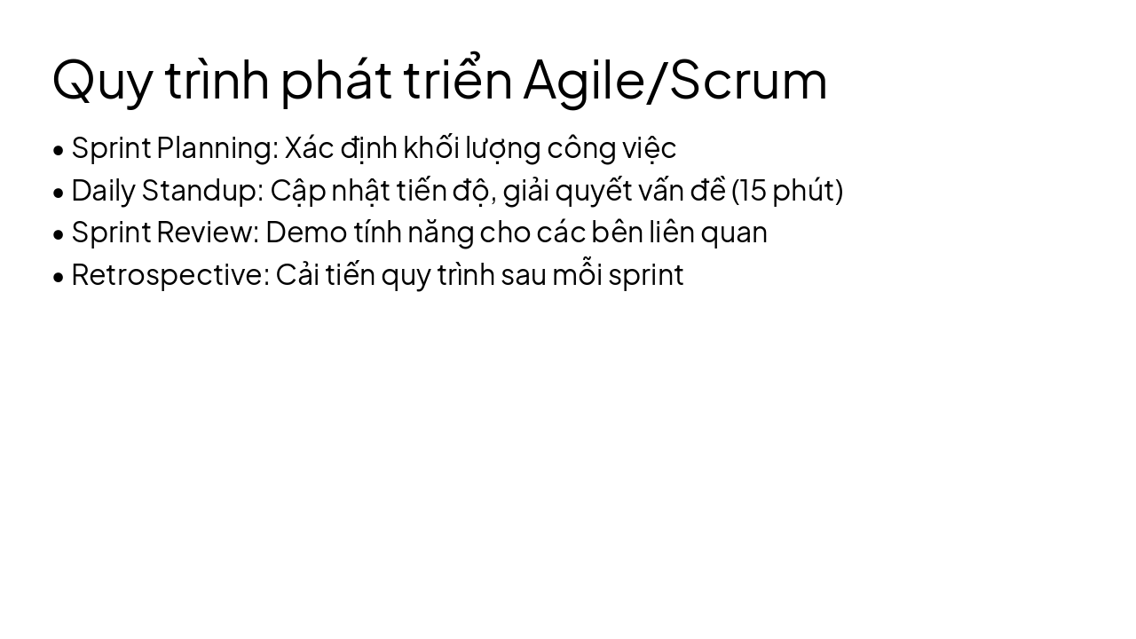 Slide 17 - Quy trình phát triển Agile/Scrum