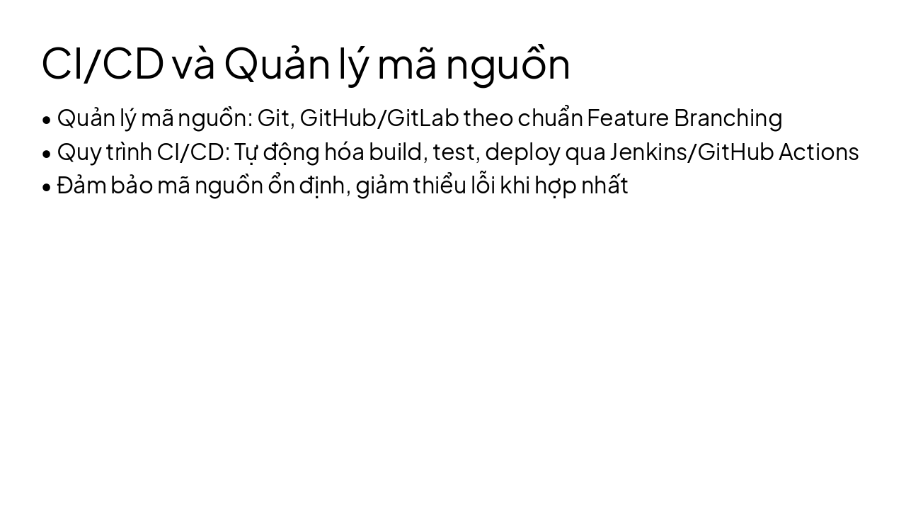 Slide 23 - CI/CD và Quản lý mã nguồn
