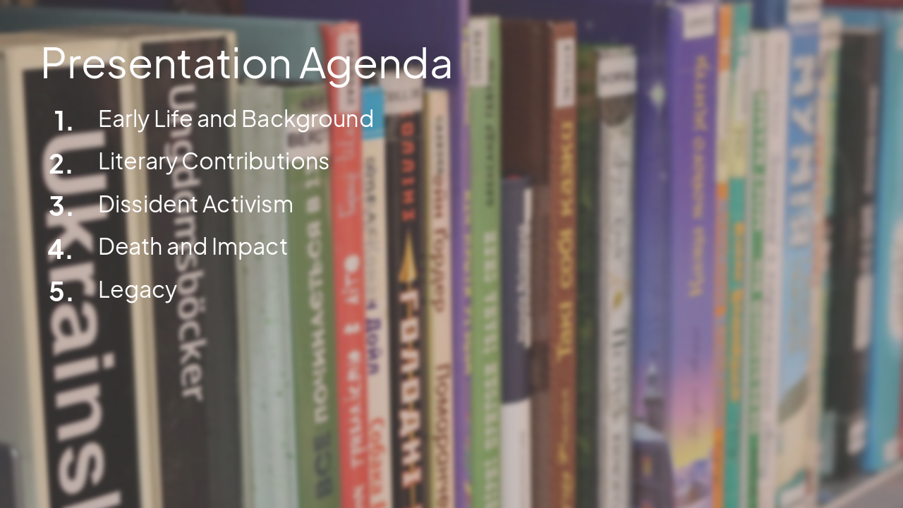 Slide 2 - Presentation Agenda