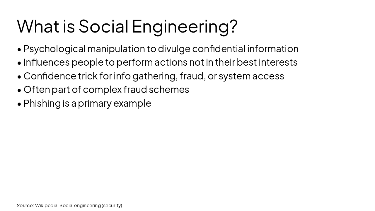 Slide 4 - What is Social Engineering?