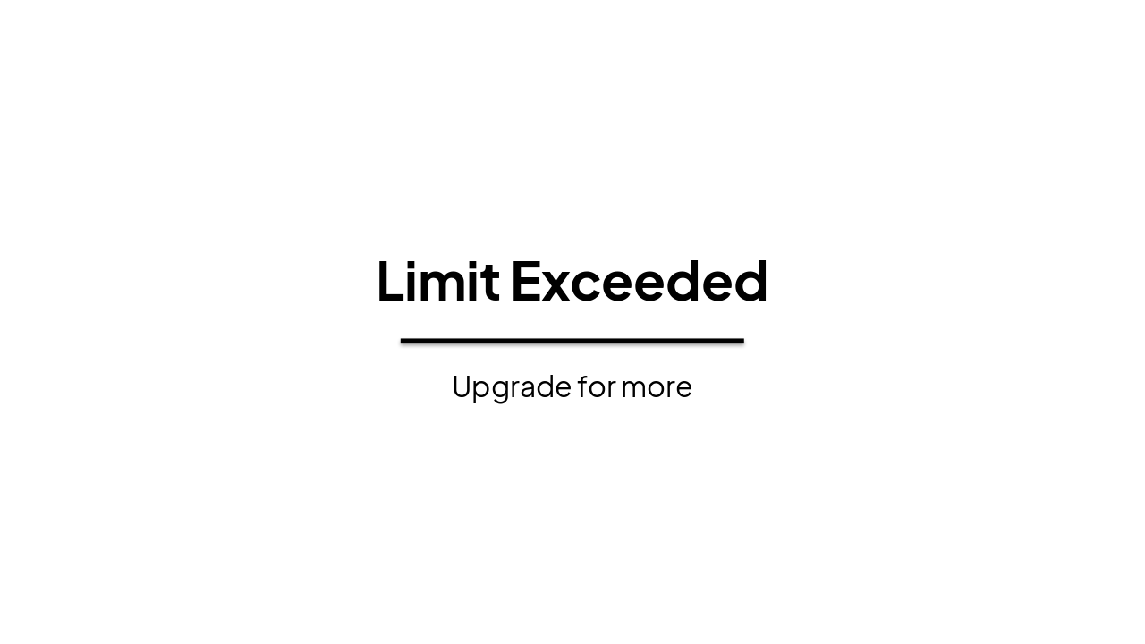 Slide 28 - Limit Exceeded