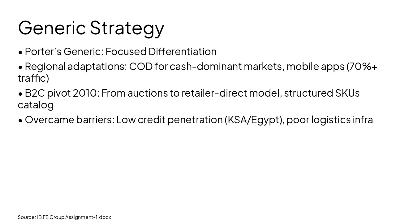 Slide 3 - Generic Strategy
