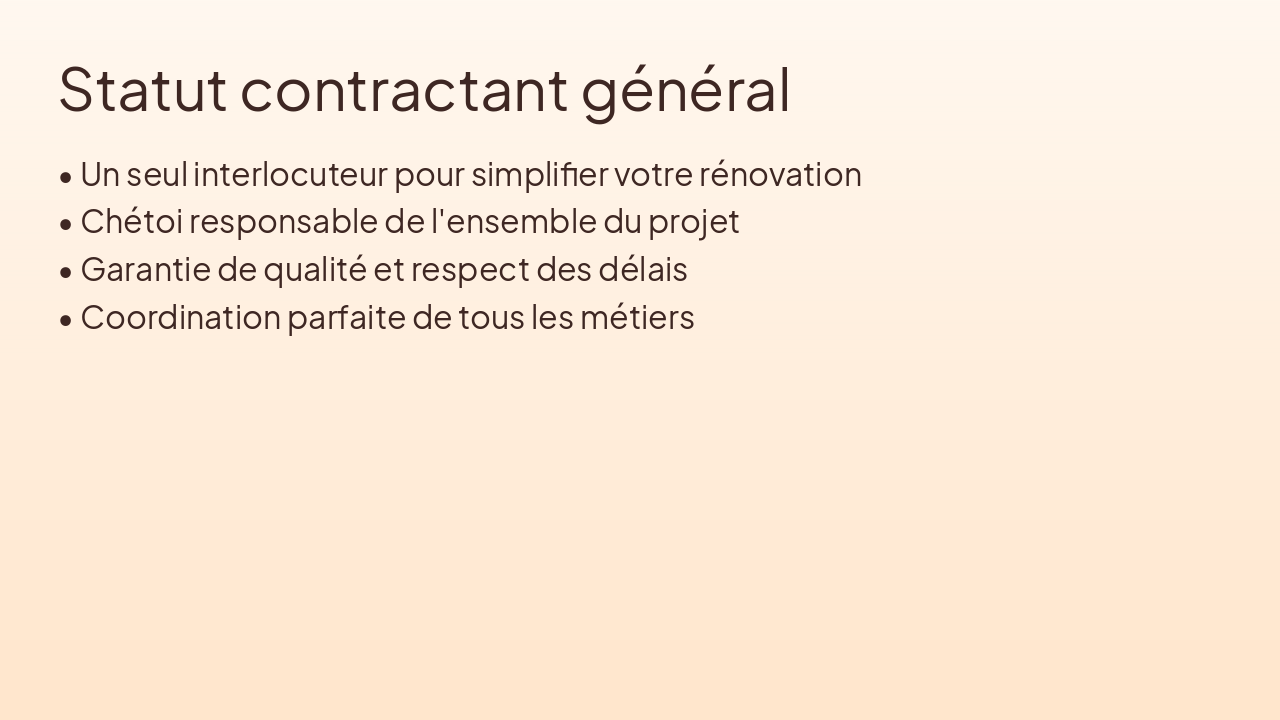 Slide 4 - Statut contractant général
