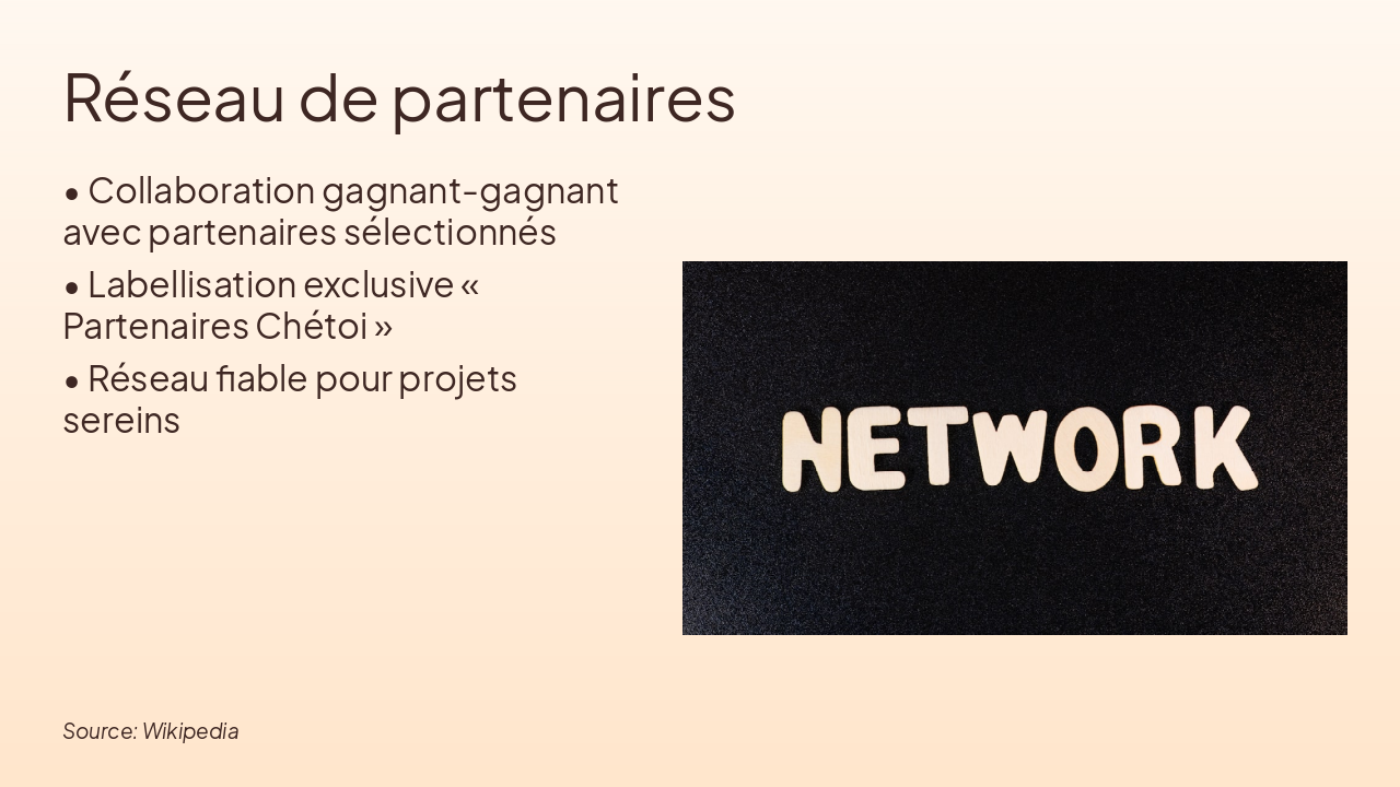 Slide 6 - Réseau de partenaires
