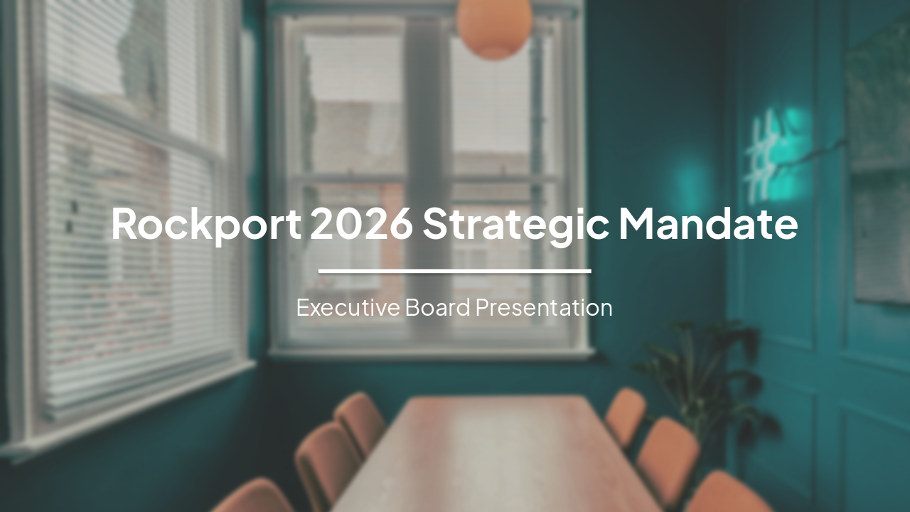 Slide 1 - Rockport 2026 Strategic Mandate